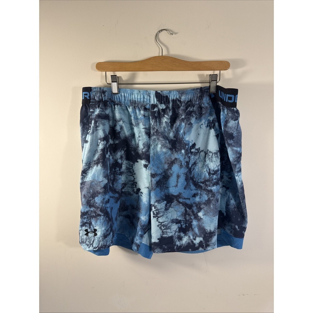Under Armour 6" Printed Shorts Blue Men's Size XL New With Tags Gym Active Train